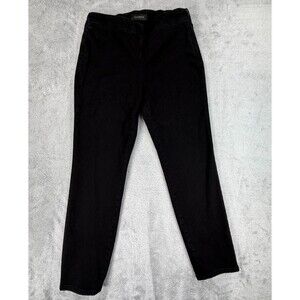 Talbots Women’s 6P Slim Ankle Pants Black Side Zip Stretch Cotton Twill